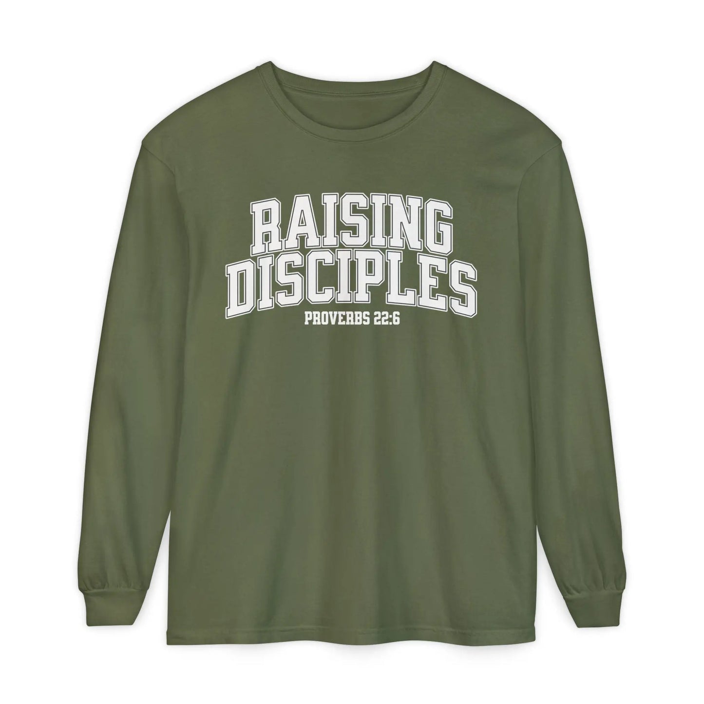 Raising Disciples - Mens - Varsity Long Sleeve T-Shirt Printify