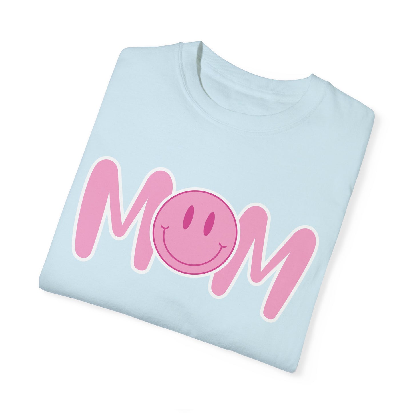 MOM Smiley Face - Pink - Tee