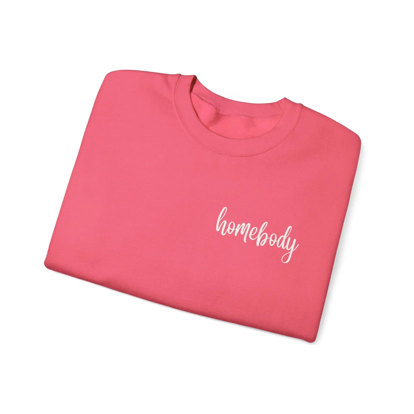 Homebody Script - Small Left Chest - Crewneck Sweatshirt Printify