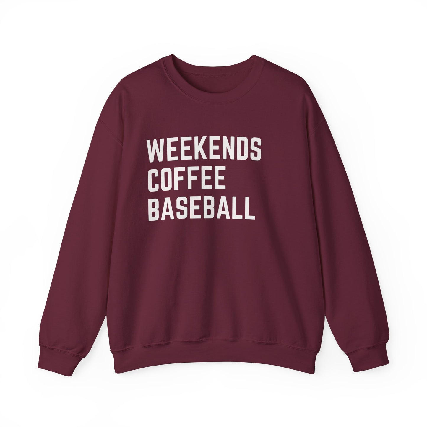 Weekends Coffee Baseball Sweatshirt