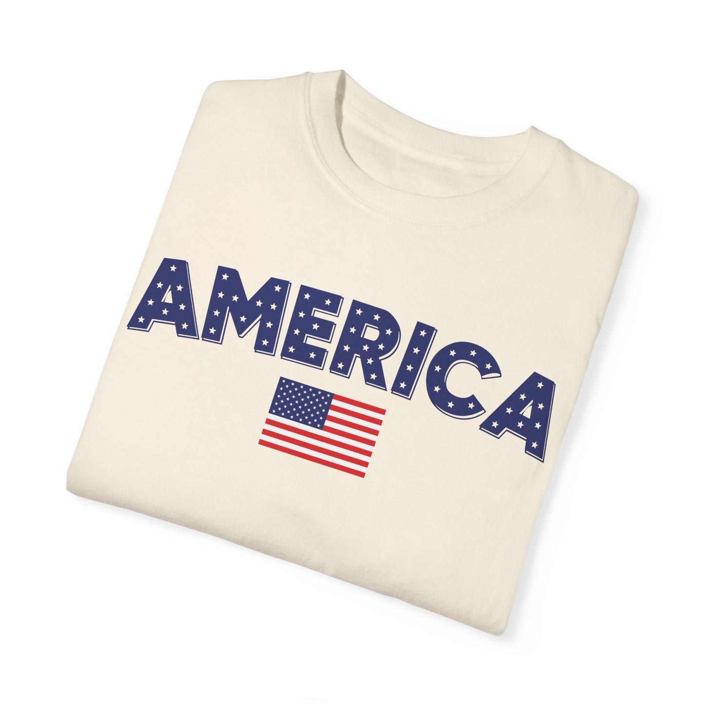 AMERICA with Flag T-shirt