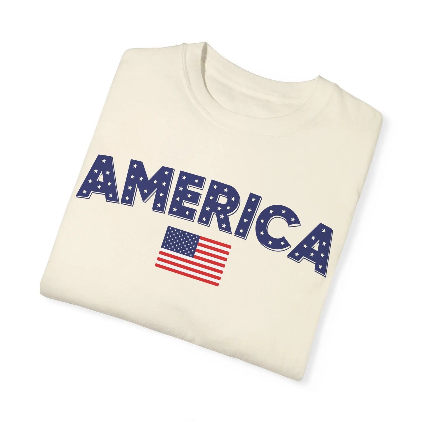 AMERICA with Flag T-shirt Printify