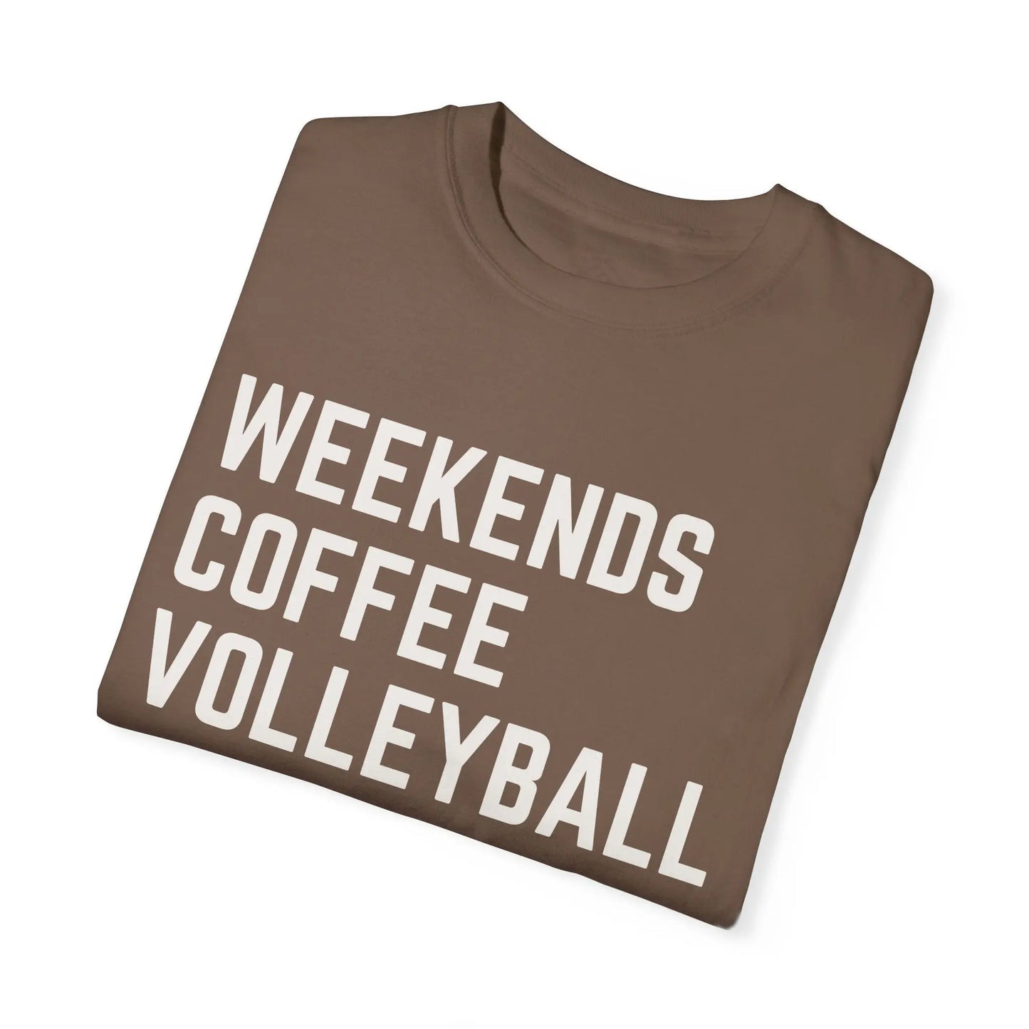 Weekends Coffee Volleyball Tee Printify