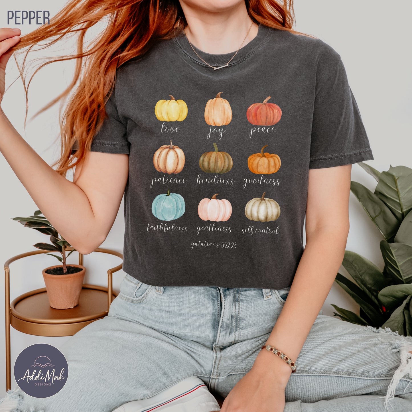 Colorful Pumpkin Fruits of the Spirit T-Shirt