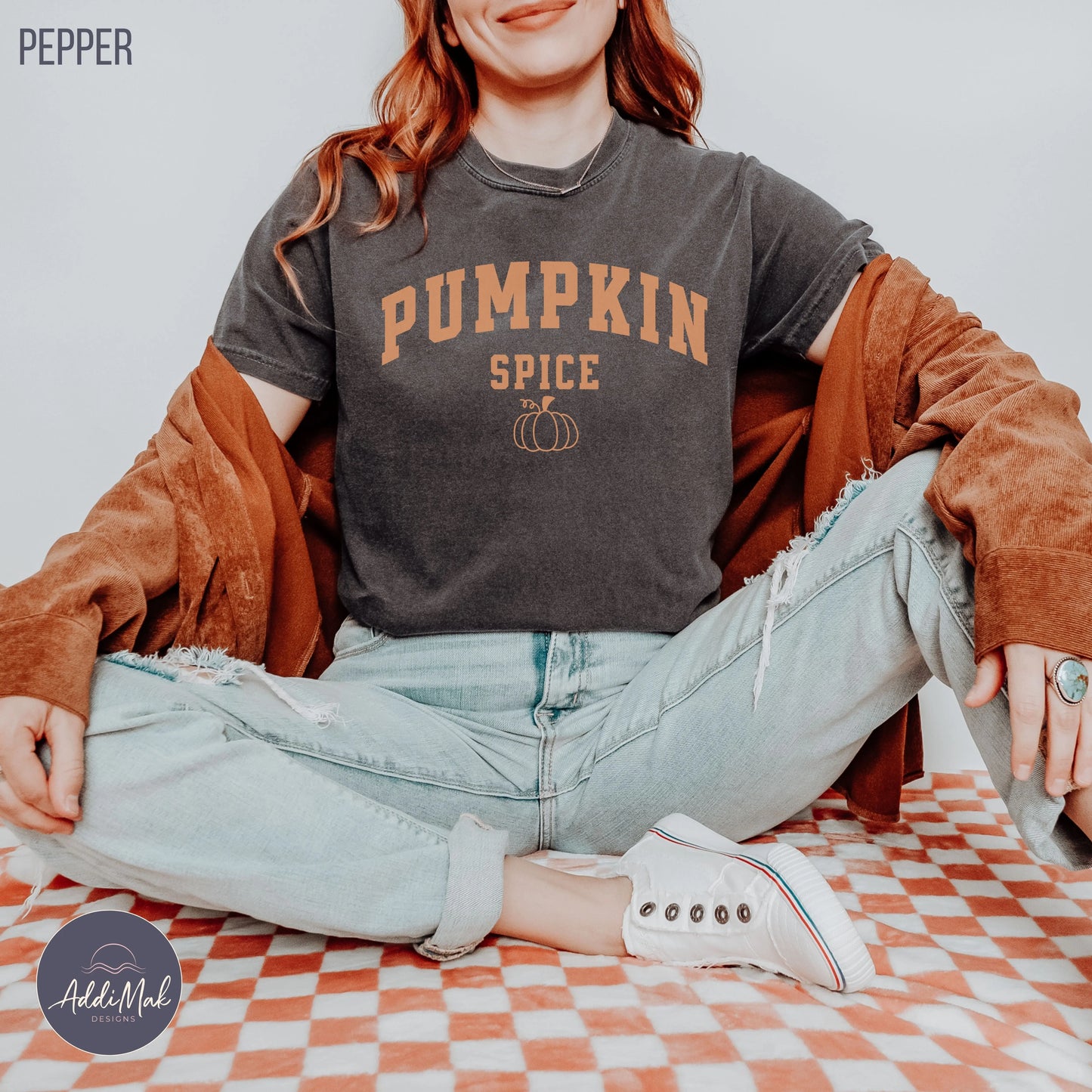 Pumpkin Spice Varsity T-Shirt Printify