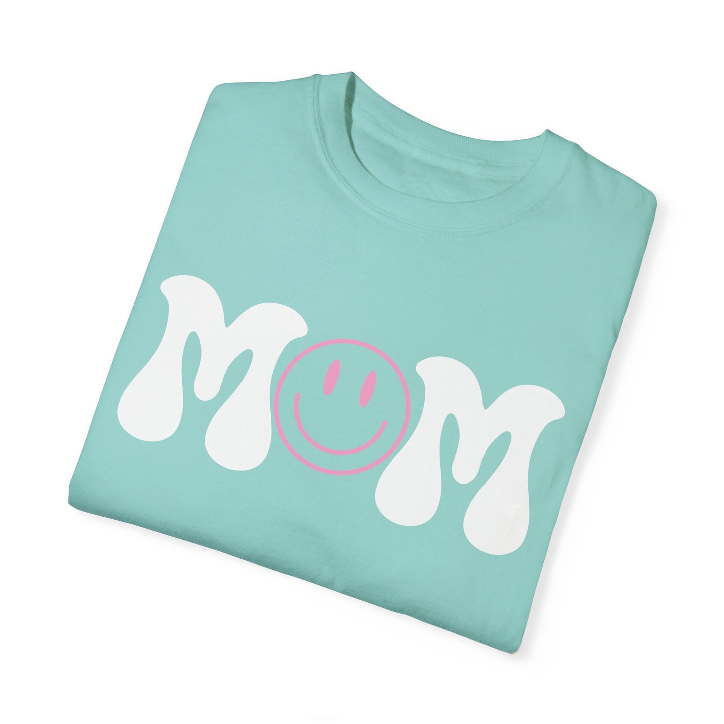 MOM Smiley -White and Pink - Tee