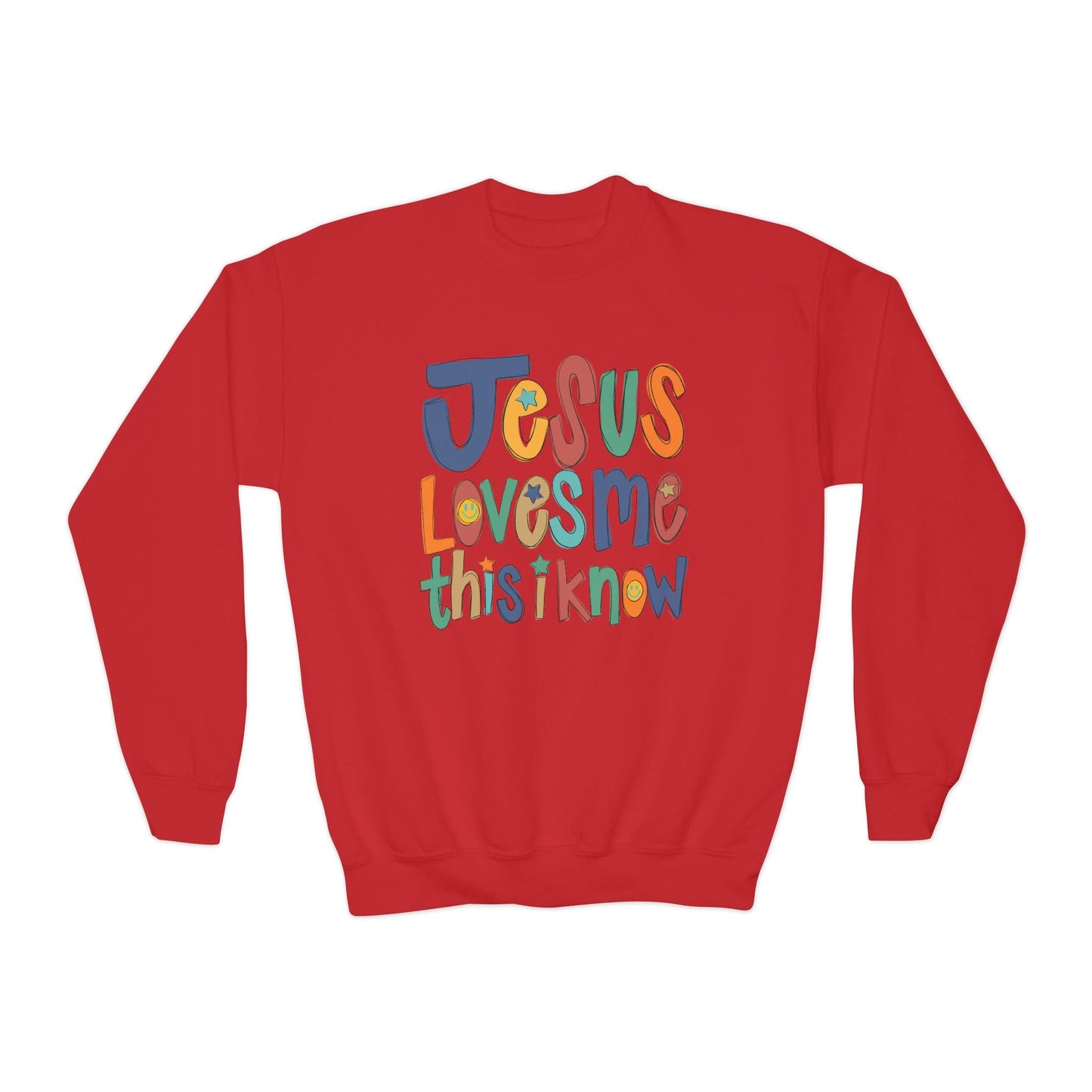 Kids Jesus Loves Me This I Know Sweatshirt Printify