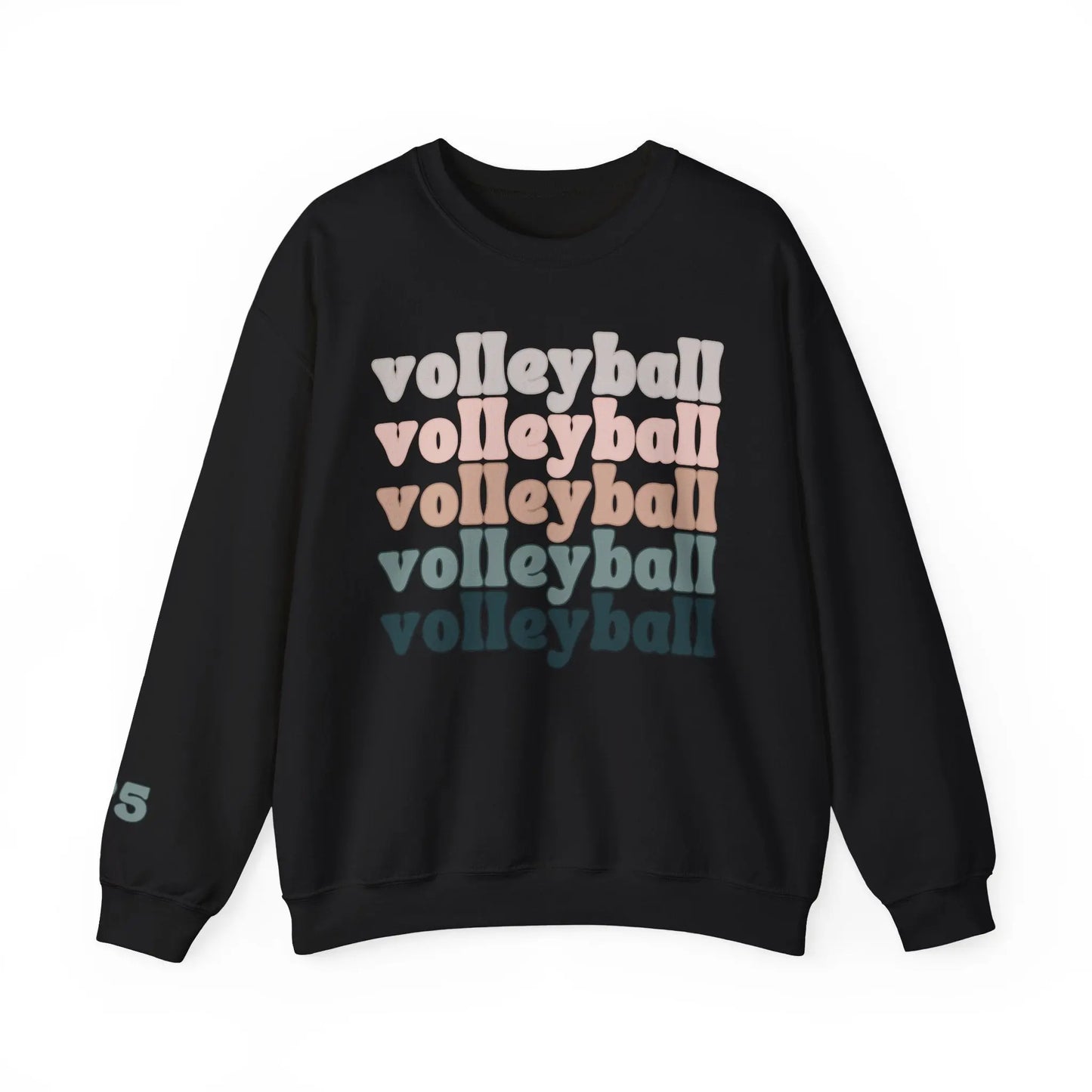 Ombre Volleyball with personalized number on Sleeve Printify