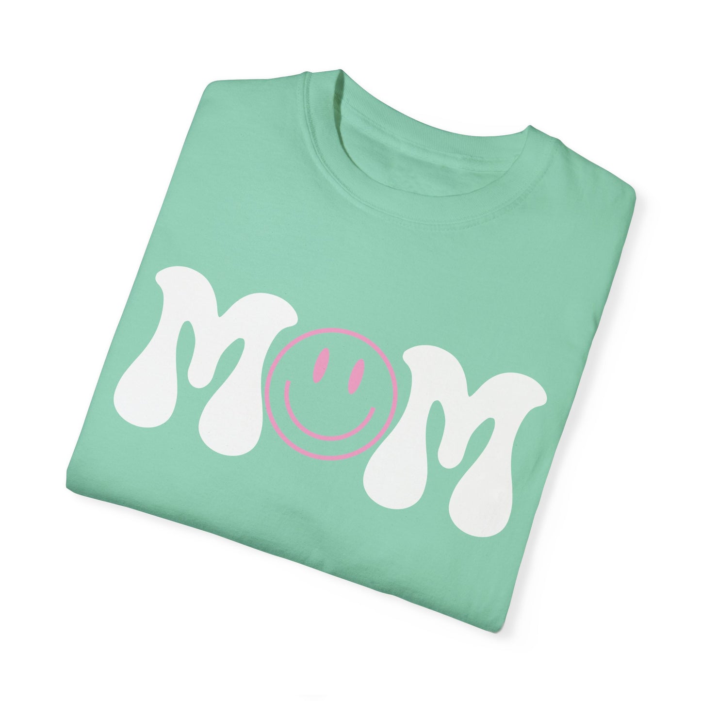 MOM Smiley -White and Pink - Tee