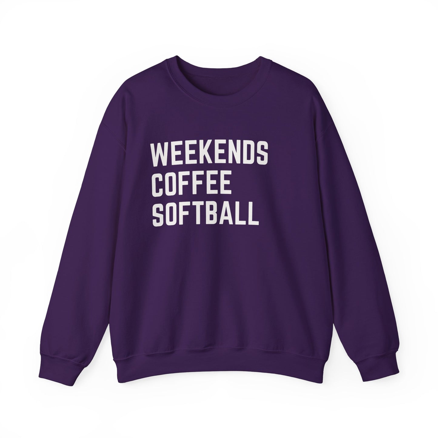 Weekends Coffee Softball Sweatshirt