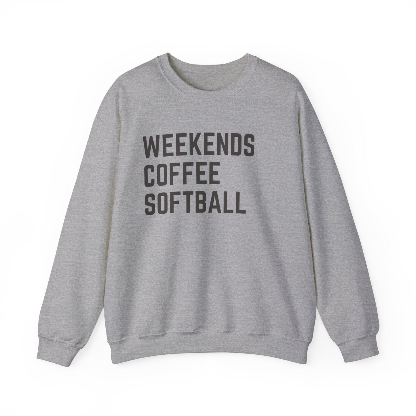 Weekends Coffee Softball Sweatshirt