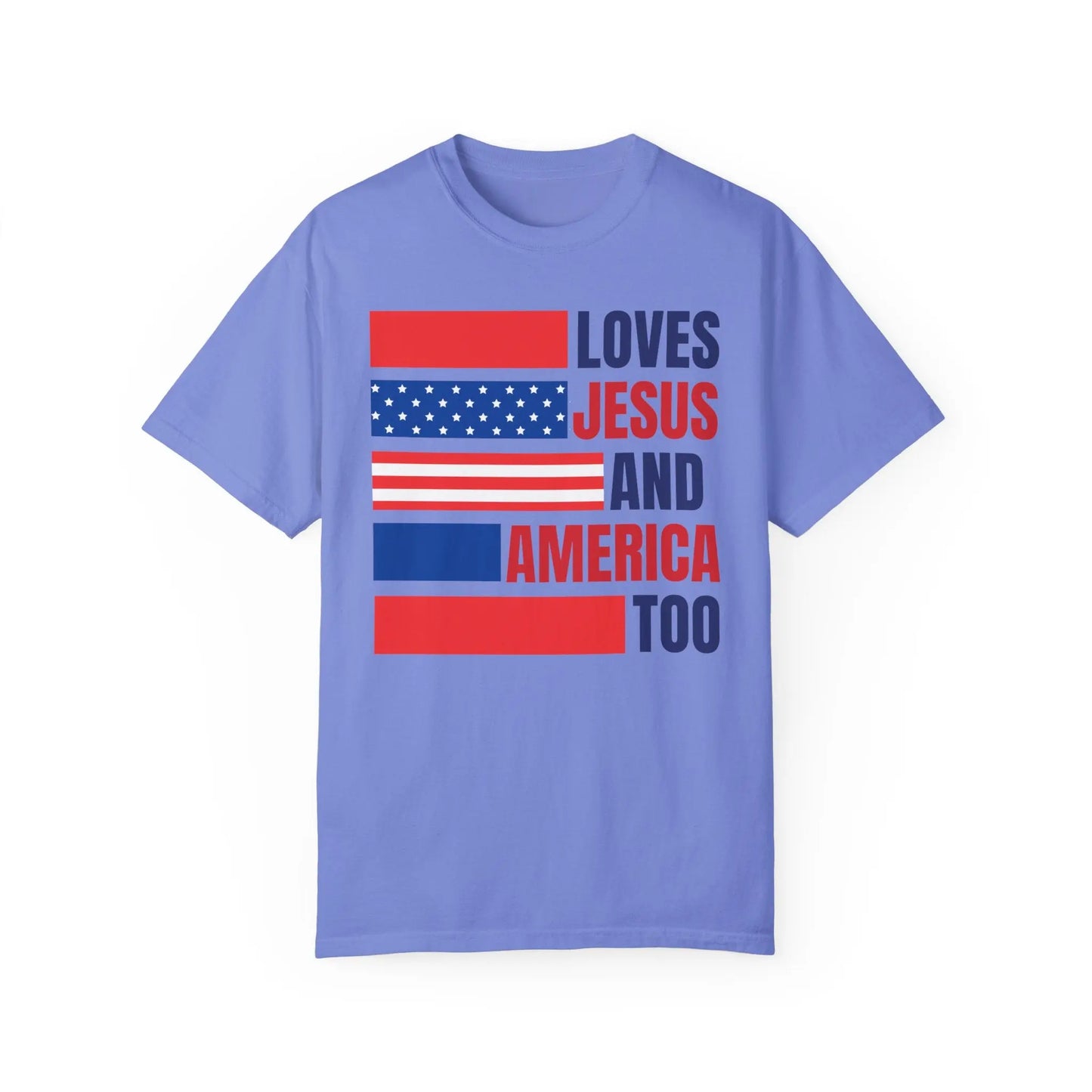 Loves Jesus and America Too T-shirt Printify
