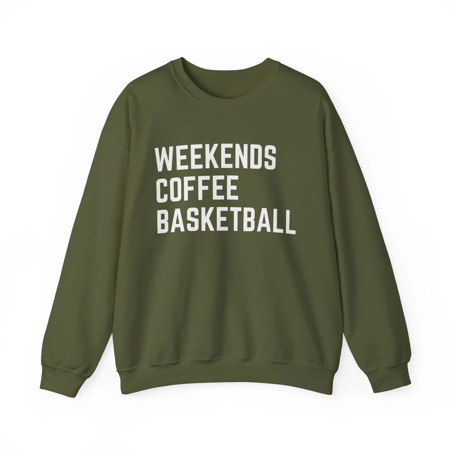 Weekends Coffee Basketball Sweatshirt Printify