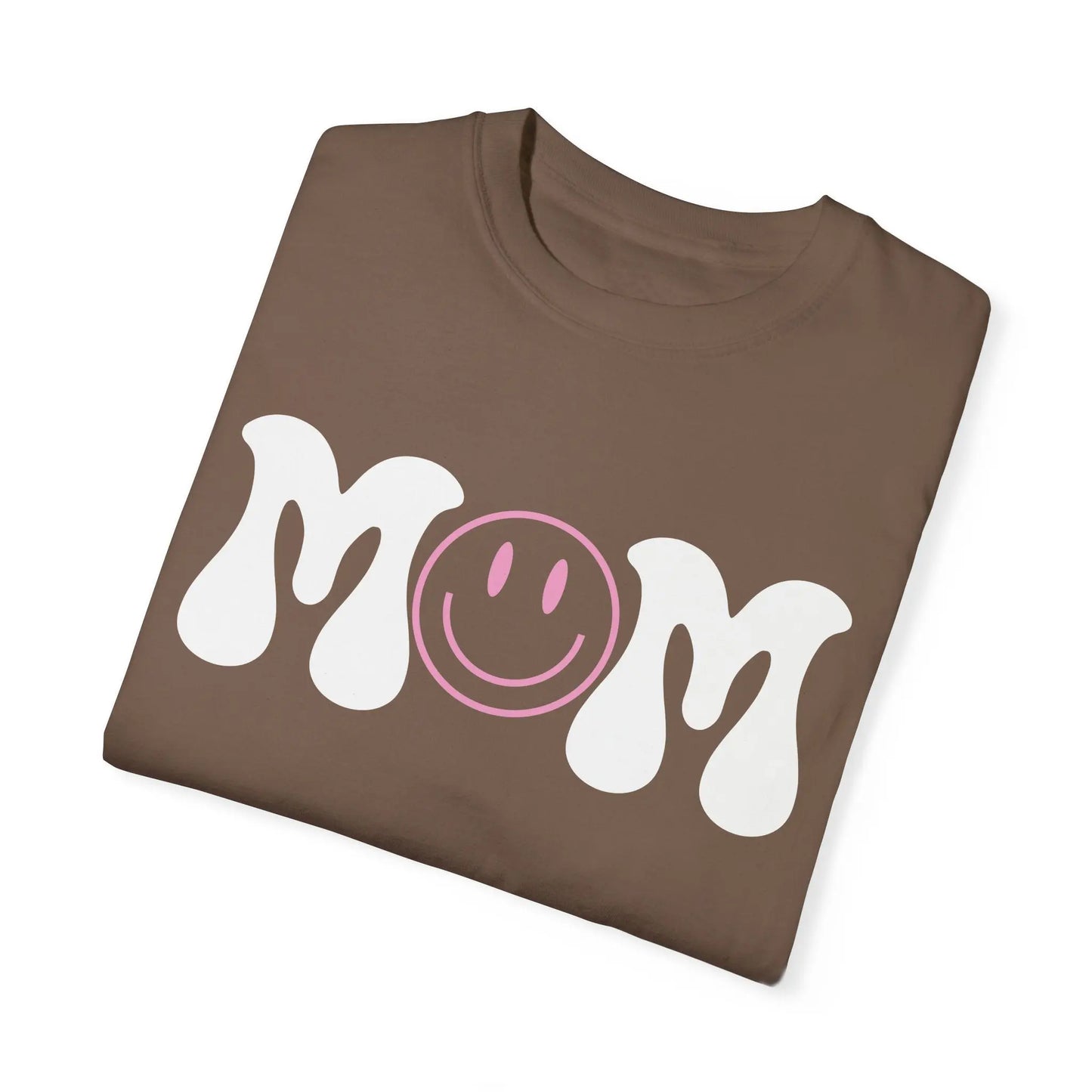 MOM Smiley -White and Pink - Tee Printify