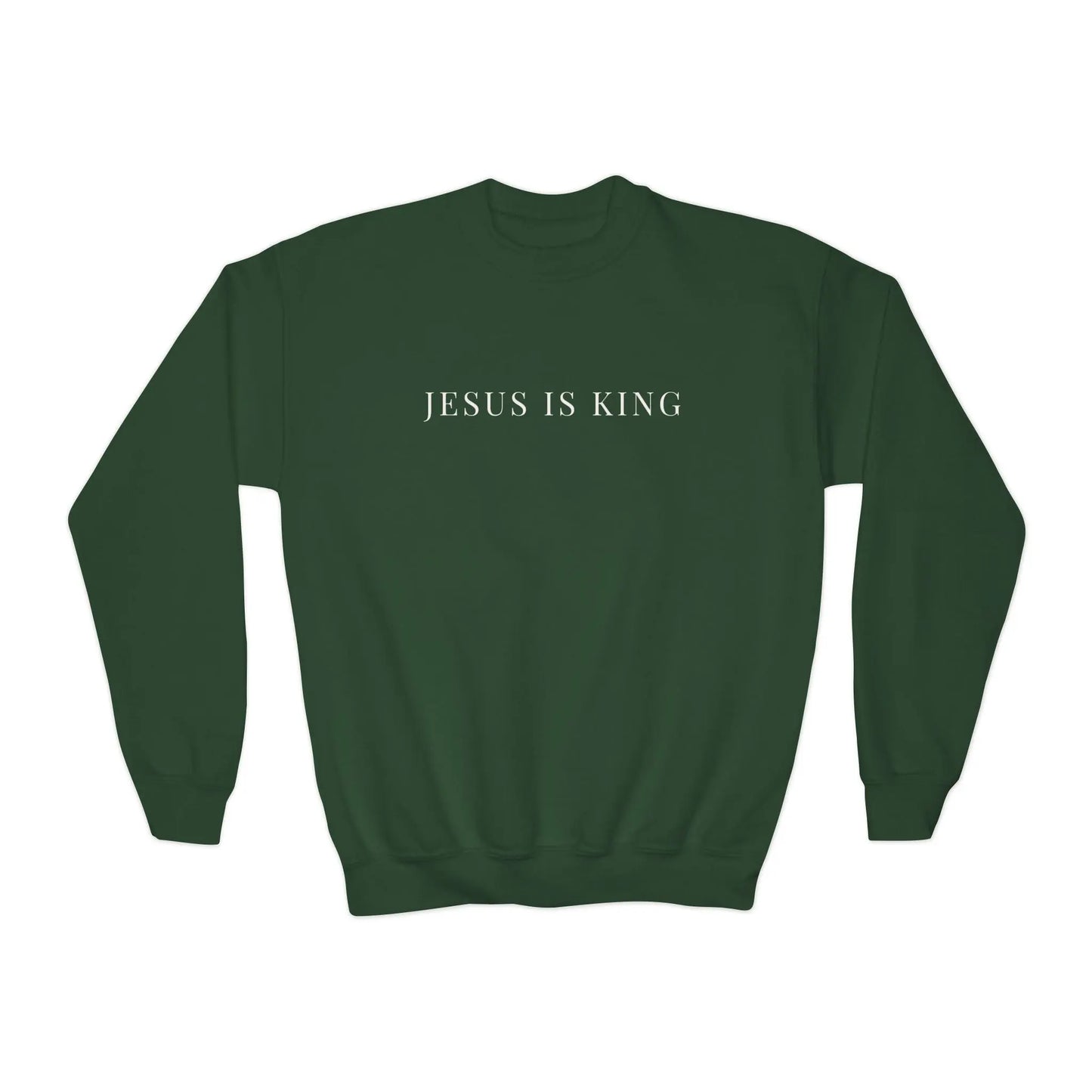 Youth Jesus Is King Sweatshirt Printify