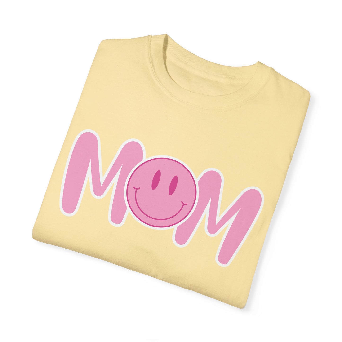 MOM Smiley Face - Pink - Tee