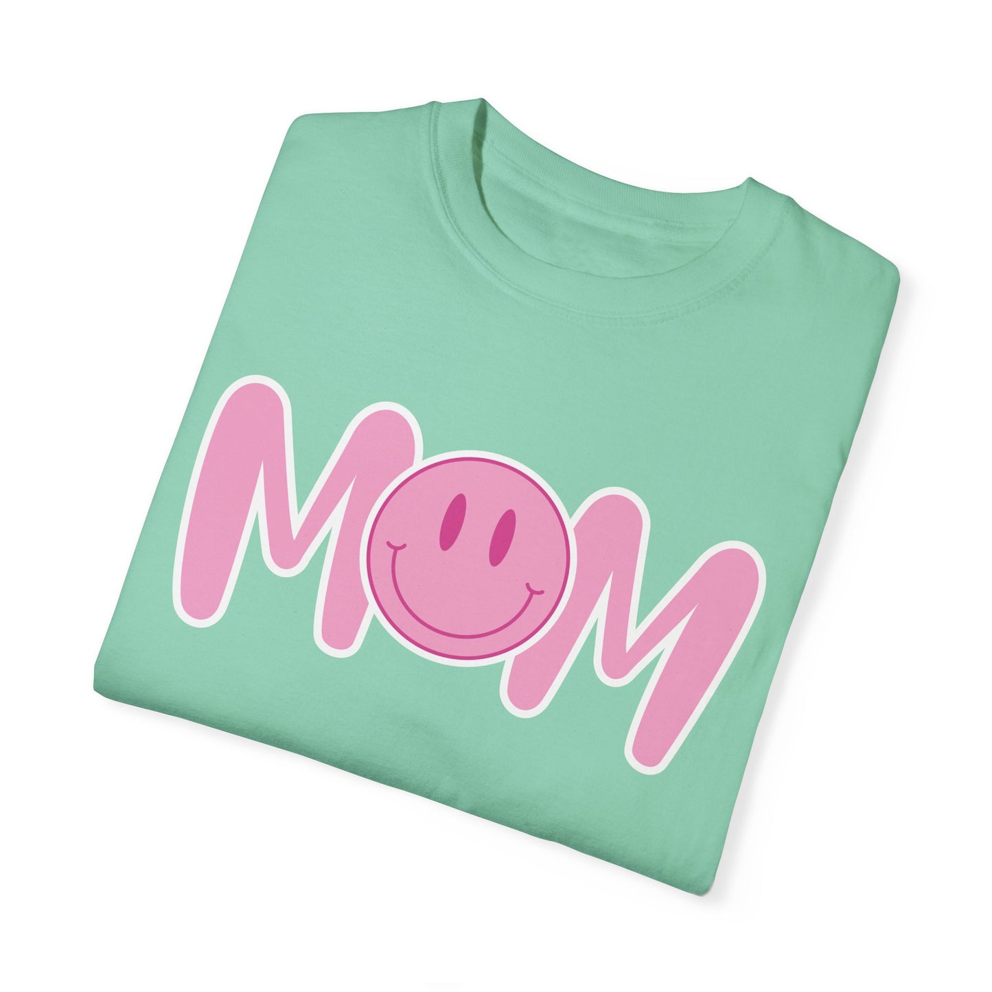 MOM Smiley Face - Pink - Tee