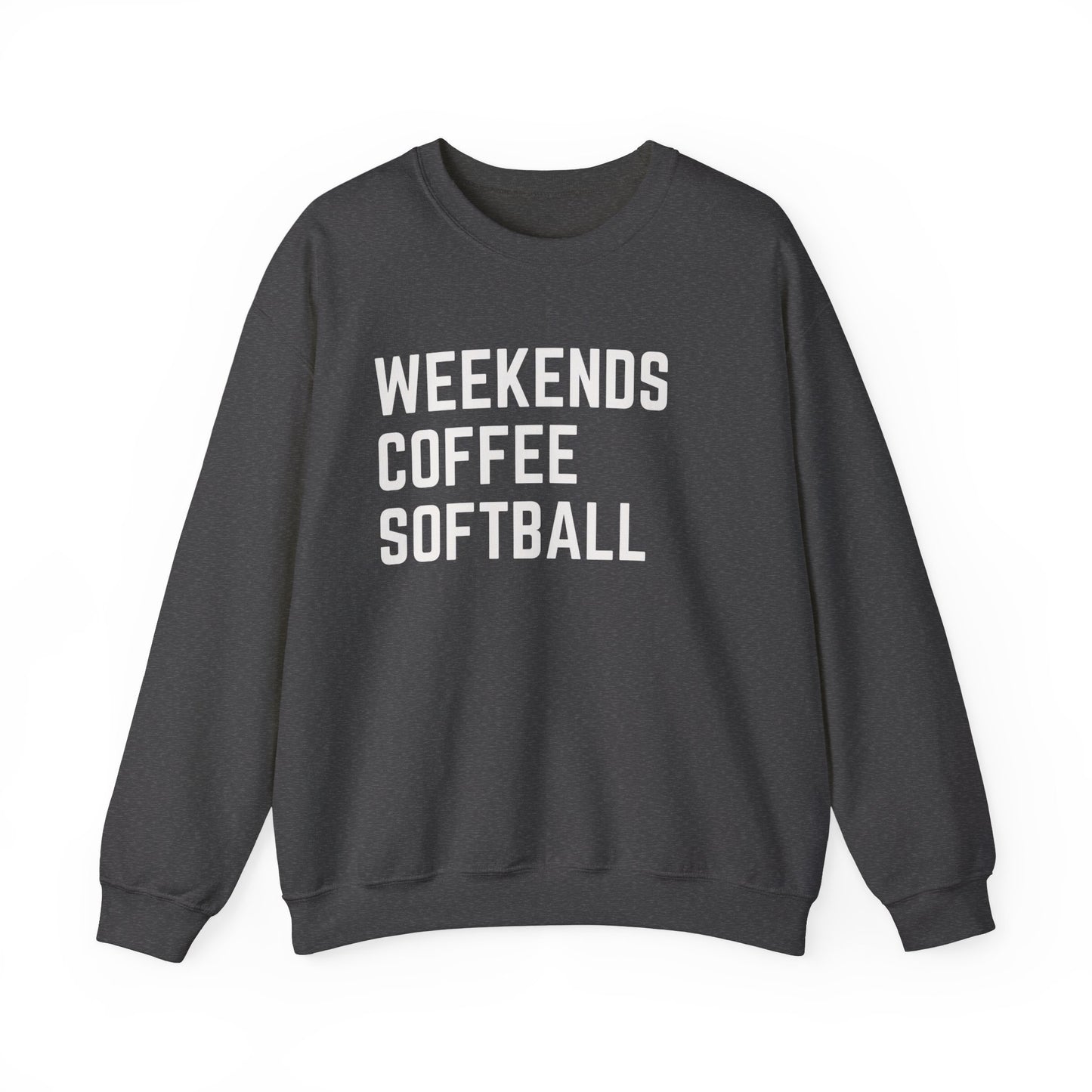 Weekends Coffee Softball Sweatshirt