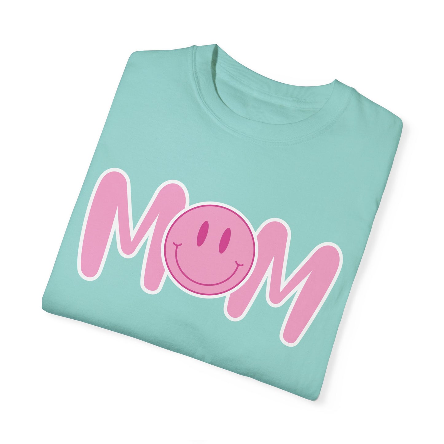 MOM Smiley Face - Pink - Tee