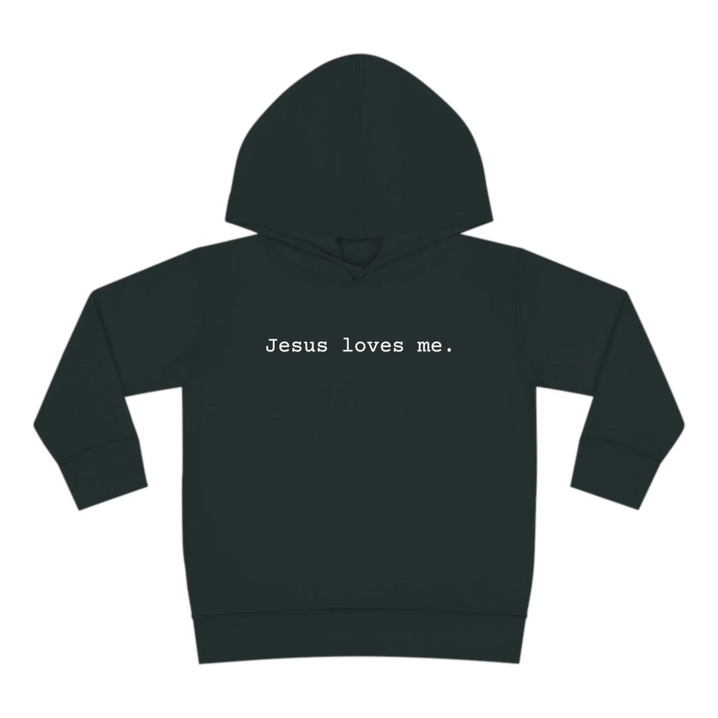 Jesus Loves Me Toddler Pullover Fleece Hoodie Printify