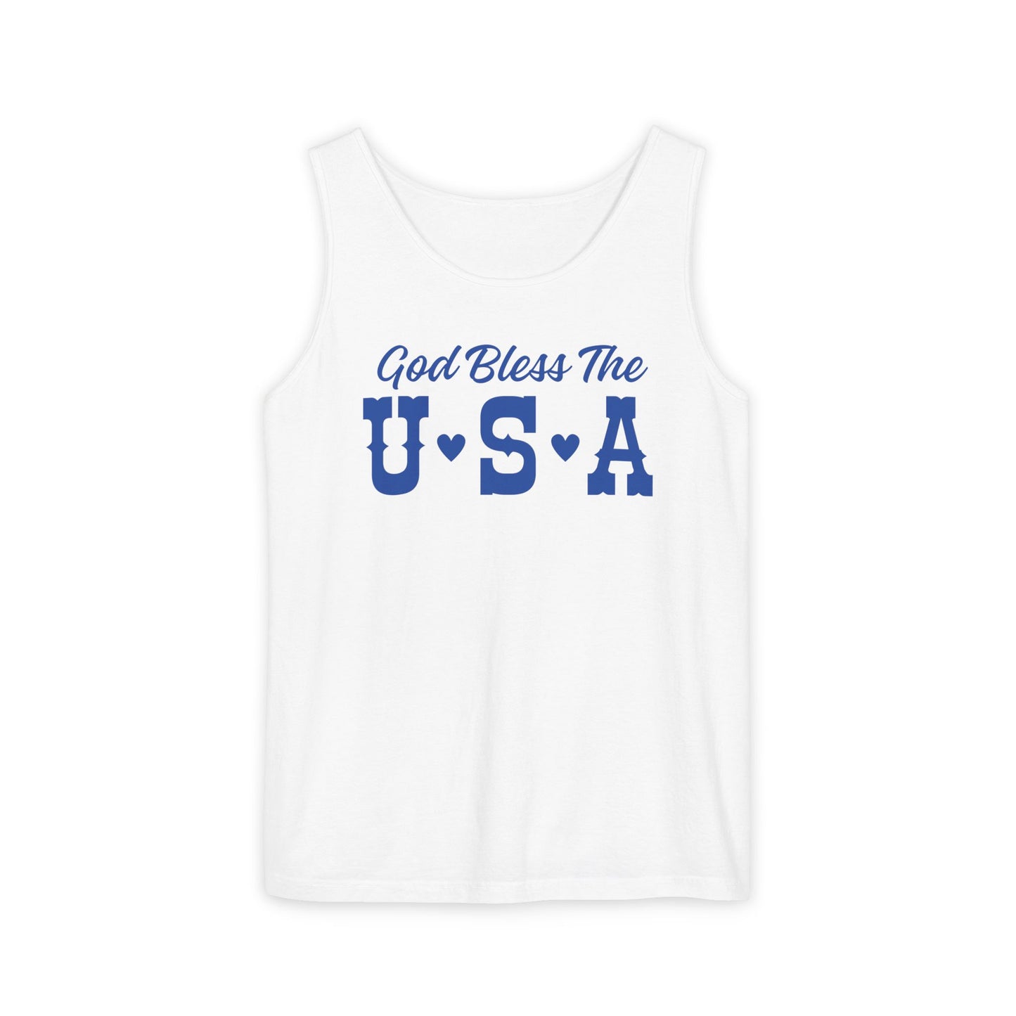 God Bless The USA Unisex Tank Top - Summer Essential, Casual Wear, Gift for Patriots, Independence Day, Soft Cotton Top
