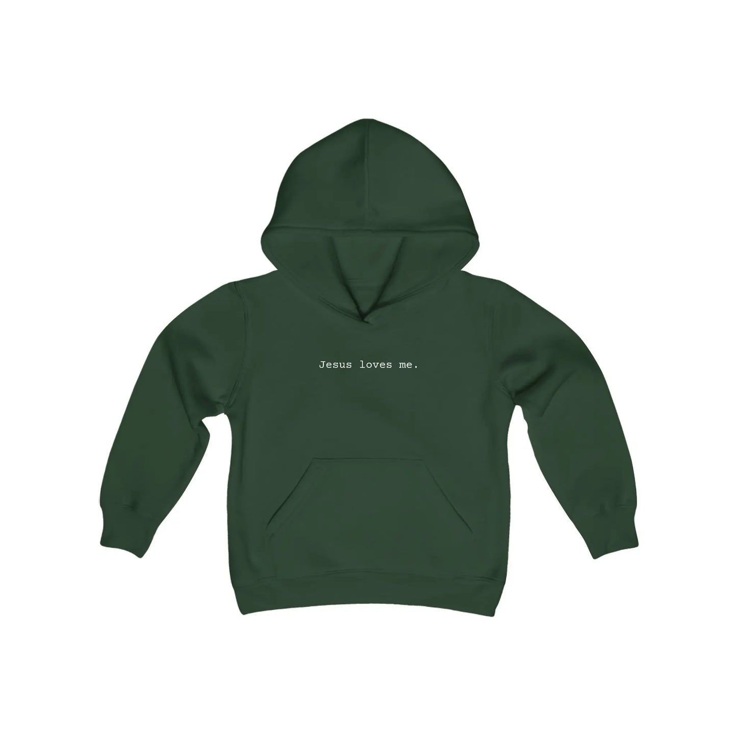 Jesus Loves Me Youth Hoodie Printify