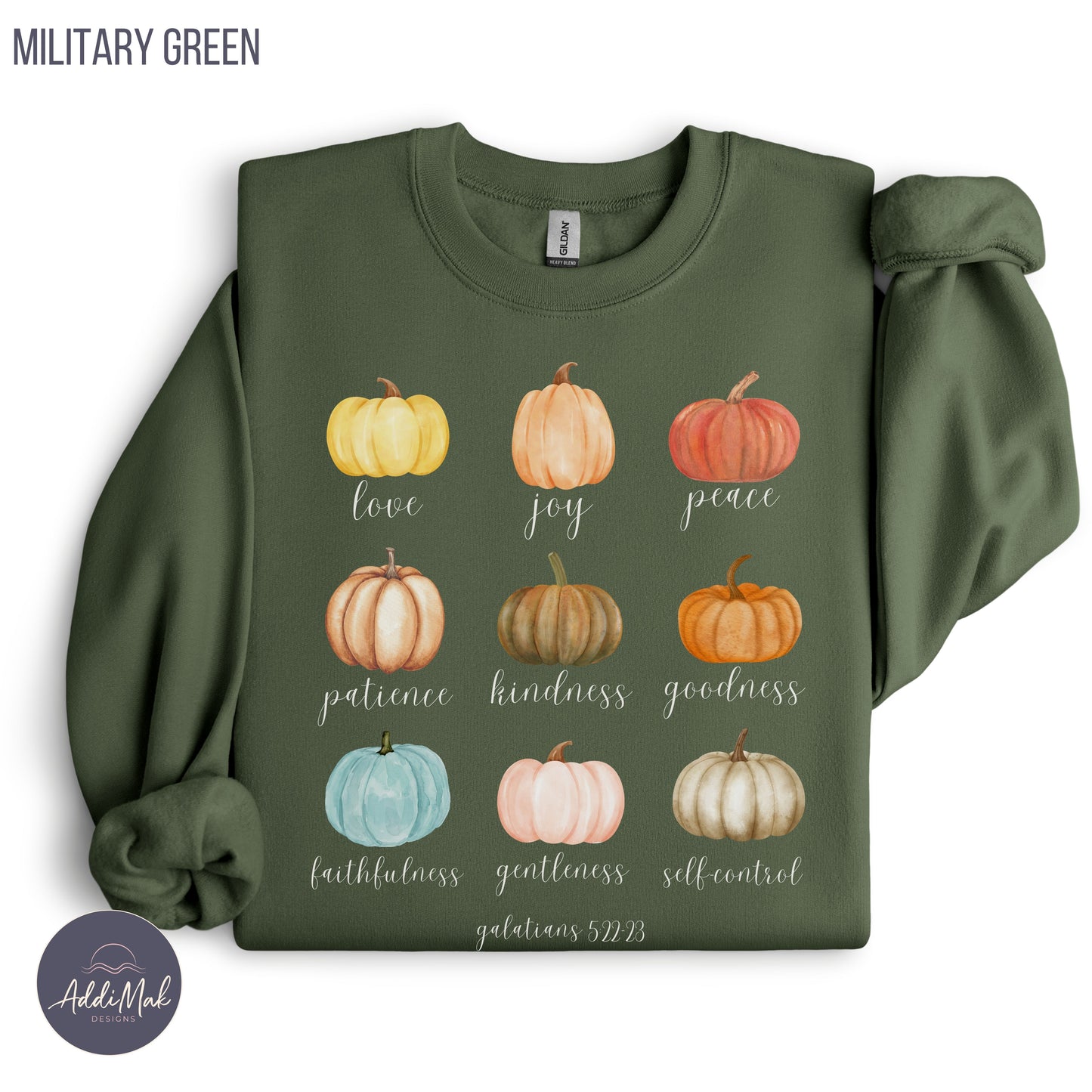Colorful Pumpkin Fruits of the Spirit Sweatshirt