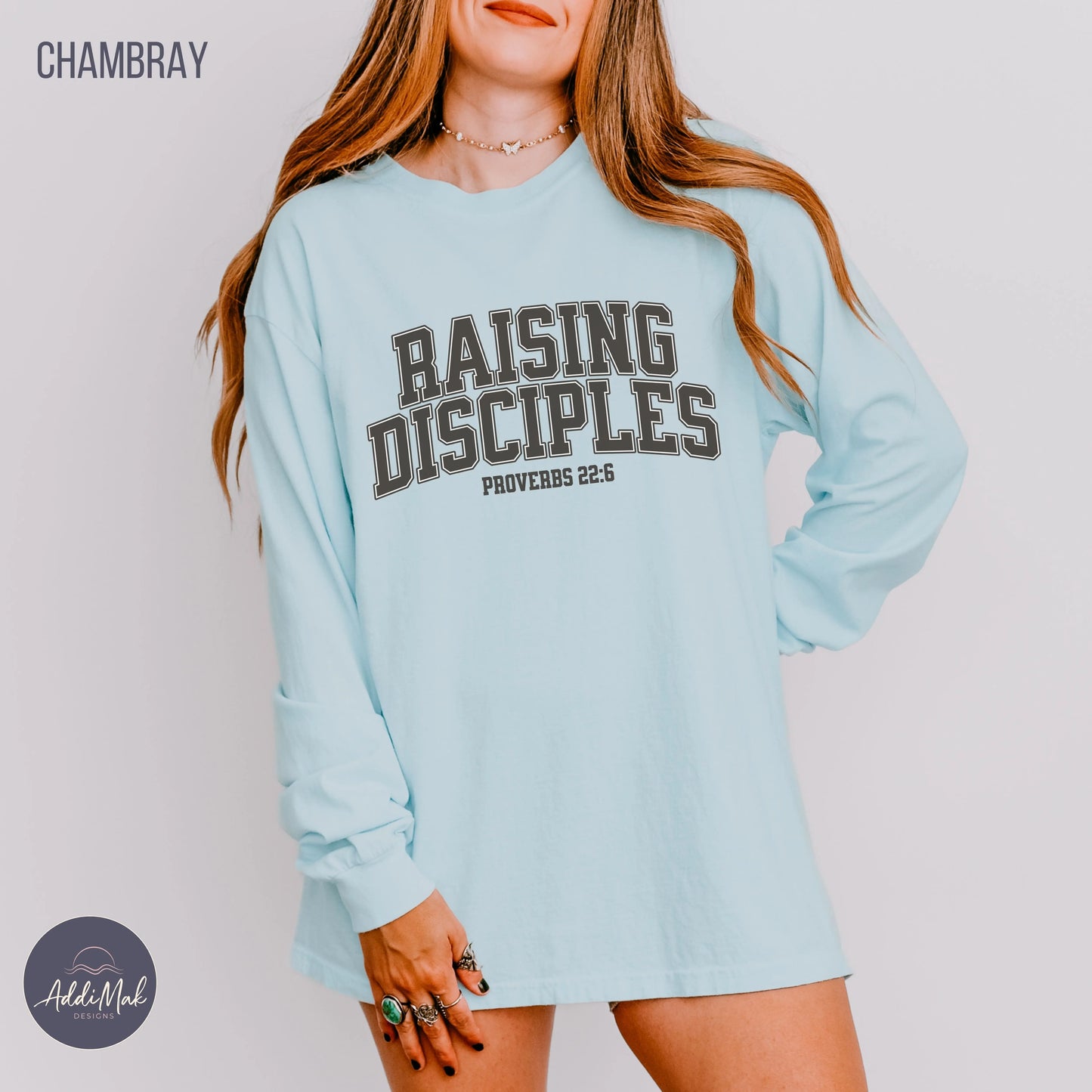 Raising Disciples - Varsity Long Sleeve T-Shirt Printify
