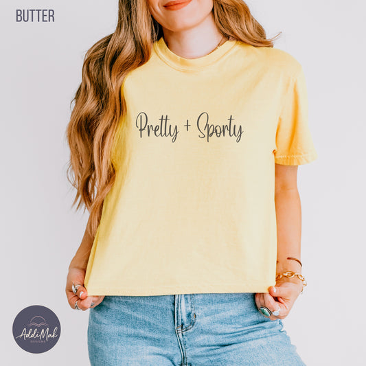 Pretty and Sporty Women's Boxy Cropped Tee