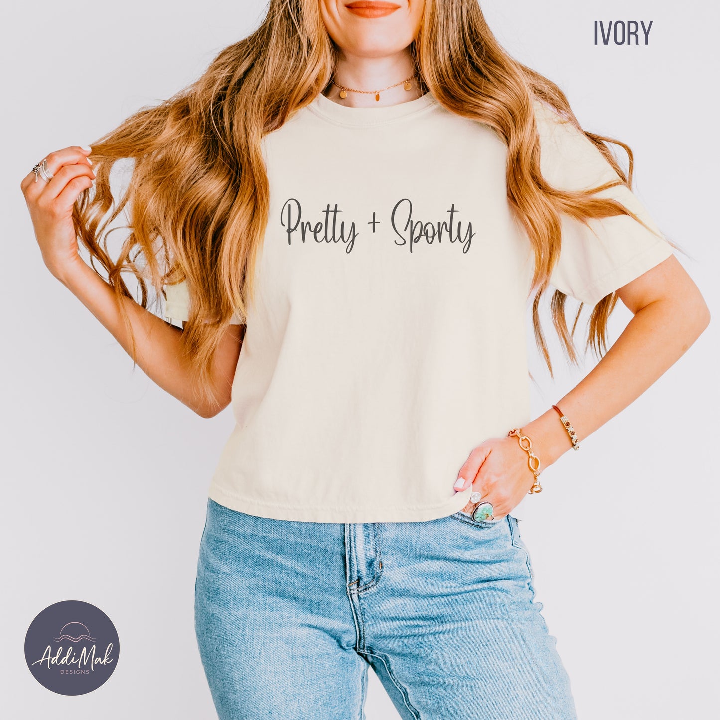 Pretty and Sporty Women's Boxy Cropped Tee