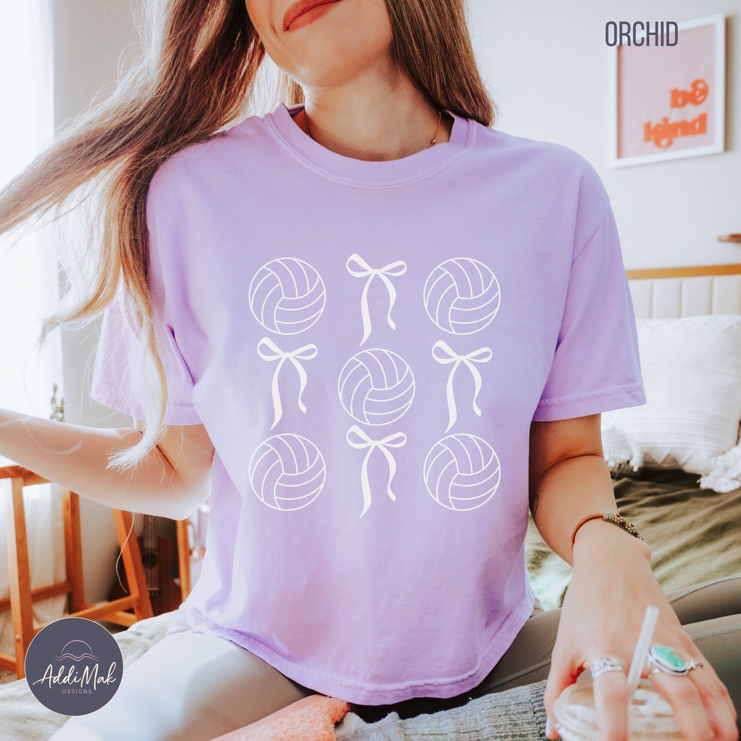 Bows and Volleyballs Coquette Cropped T-Shirt