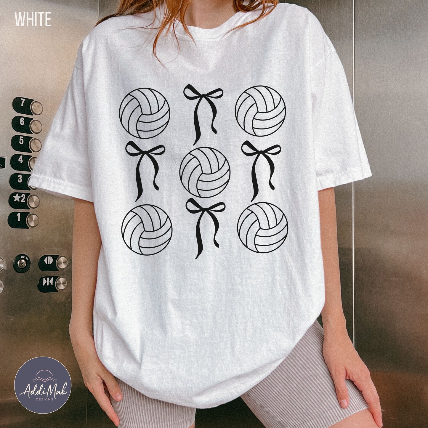 Bows and Volleyballs Coquette T-Shirt