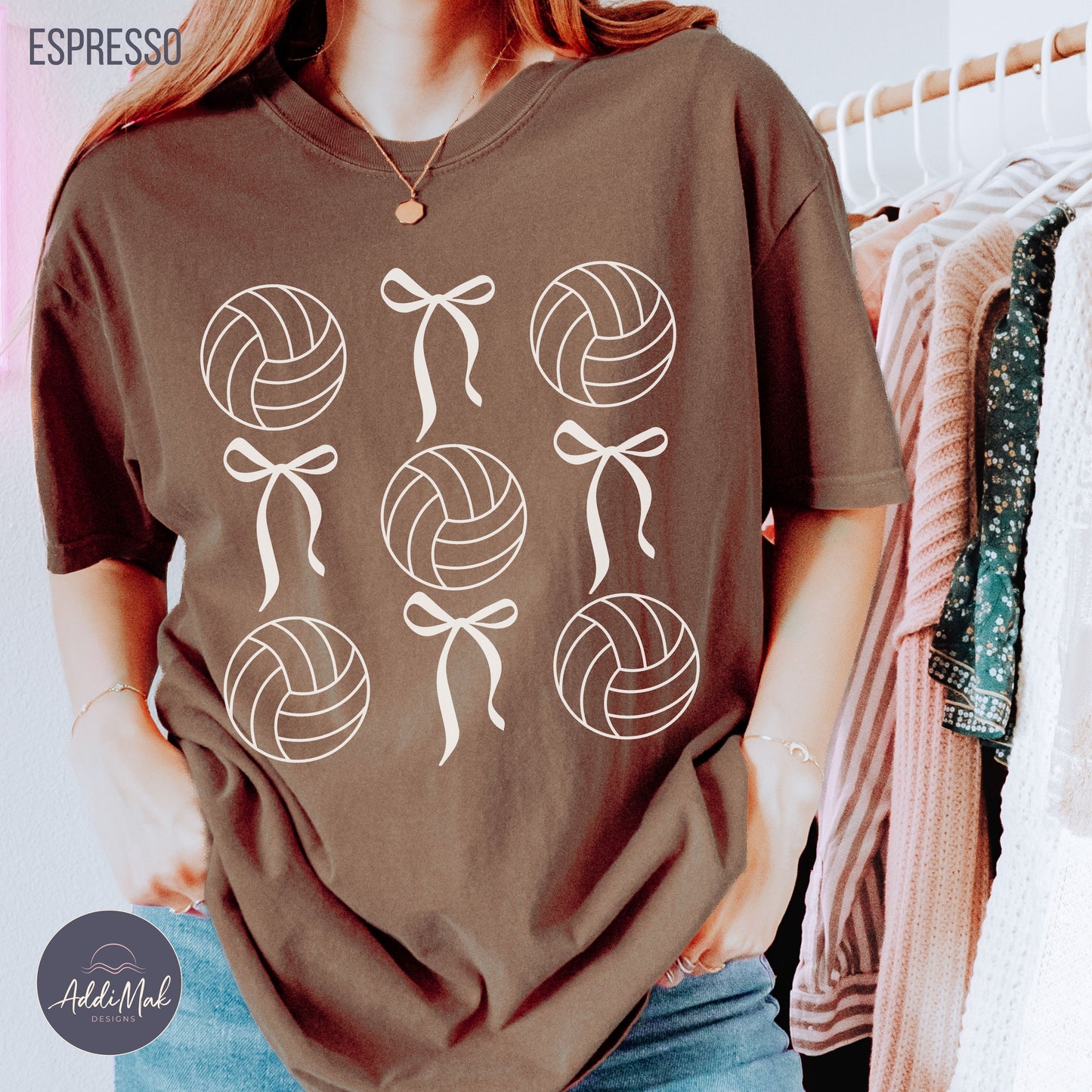 Bows and Volleyballs Coquette T-Shirt