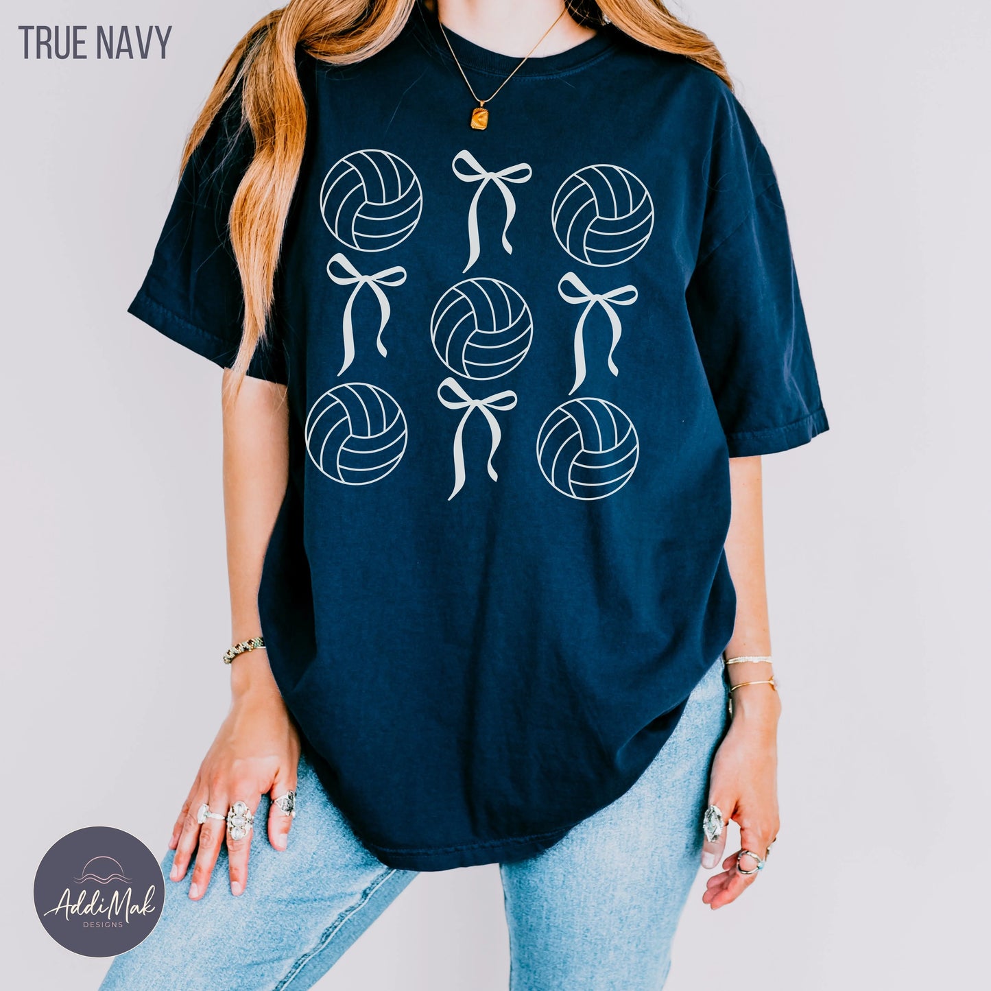Bows and Volleyballs Coquette T-Shirt Printify