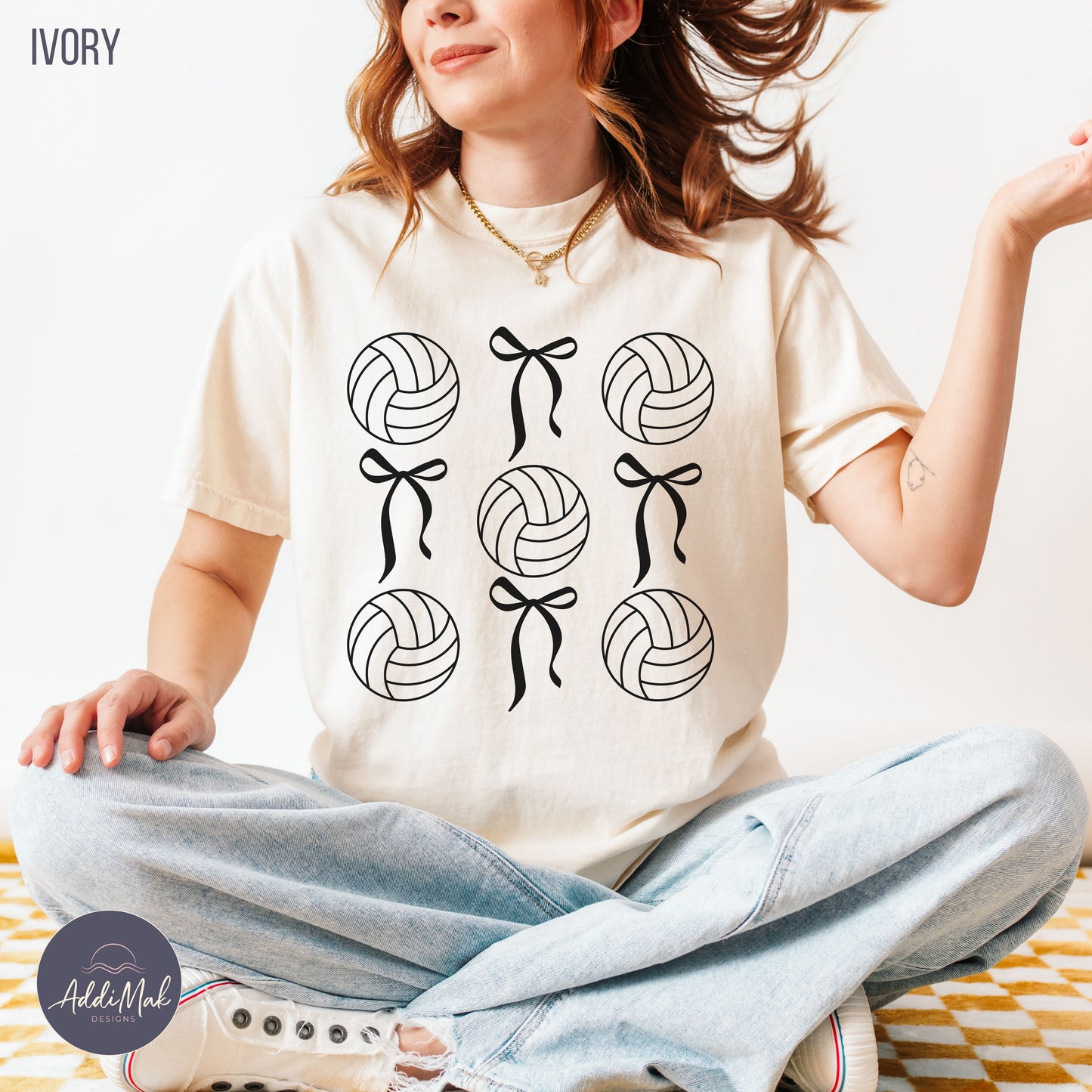 Bows and Volleyballs Coquette T-Shirt