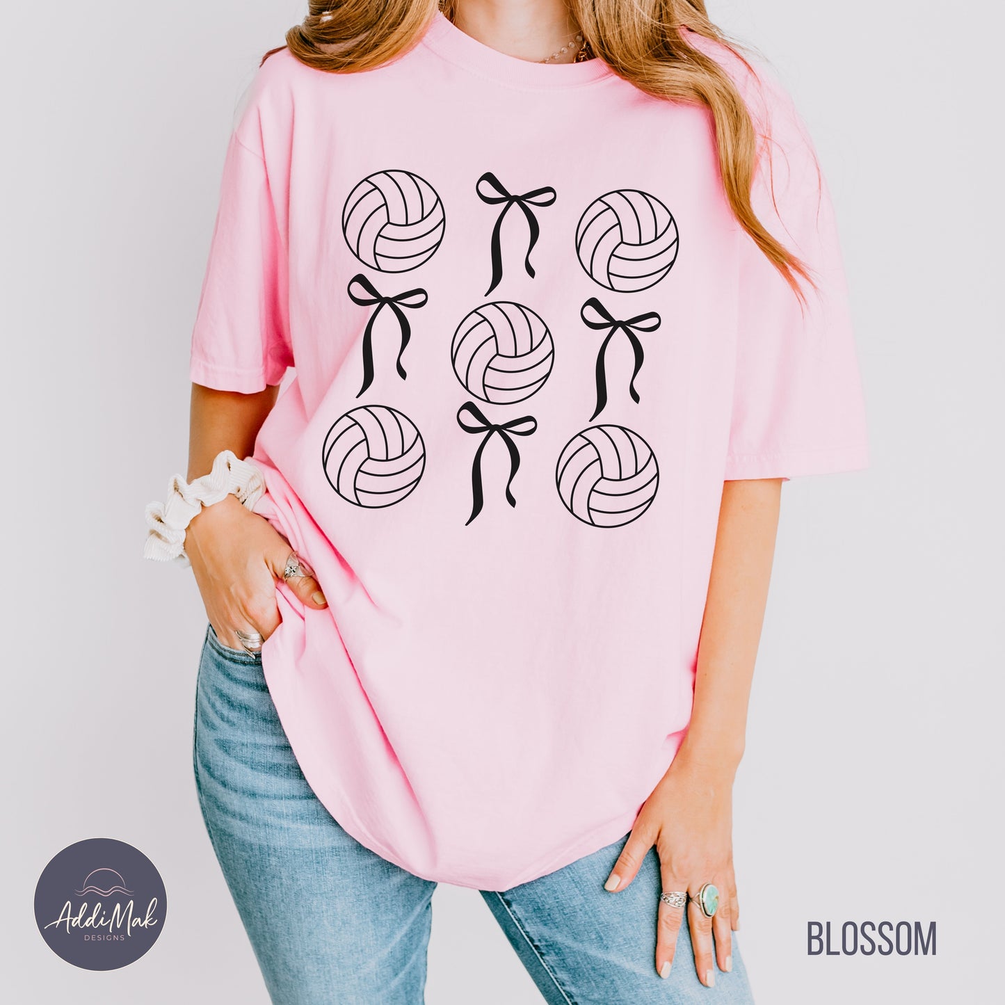Bows and Volleyballs Coquette T-Shirt