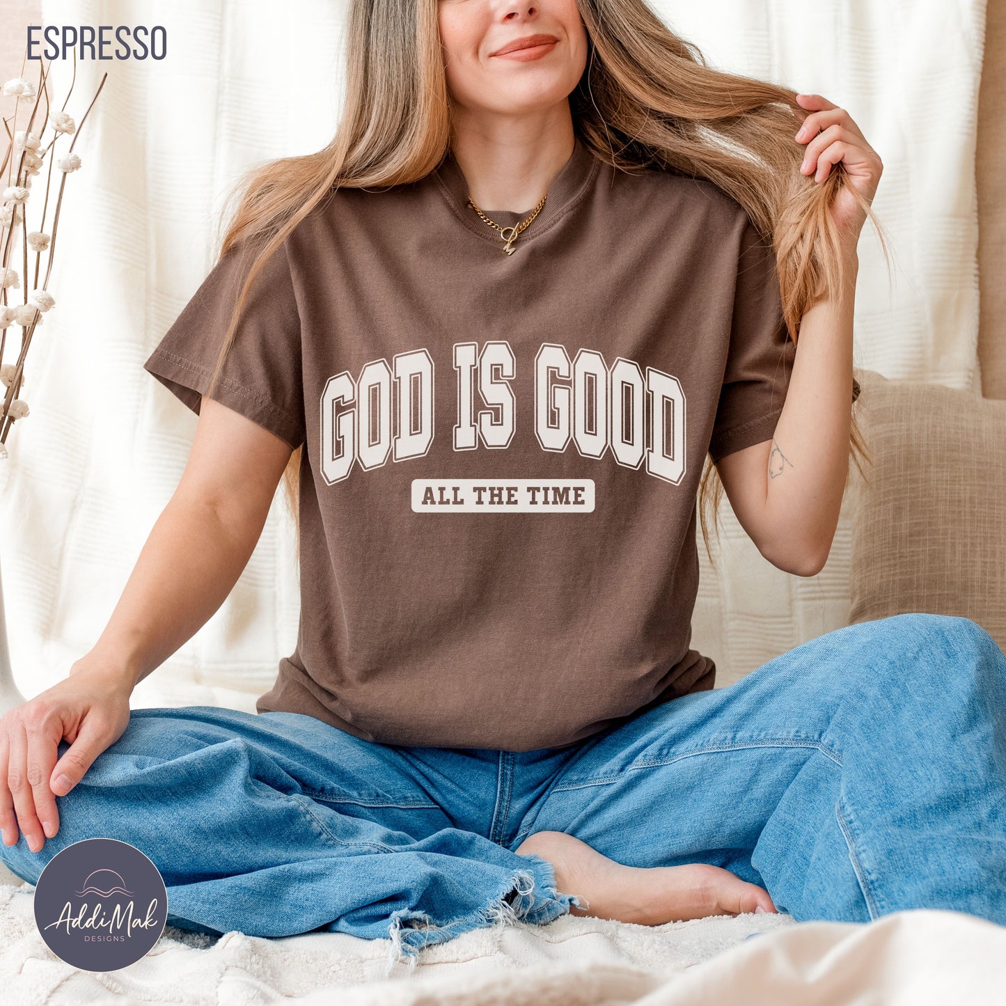 God is Good All The Time Varsity T-Shirt