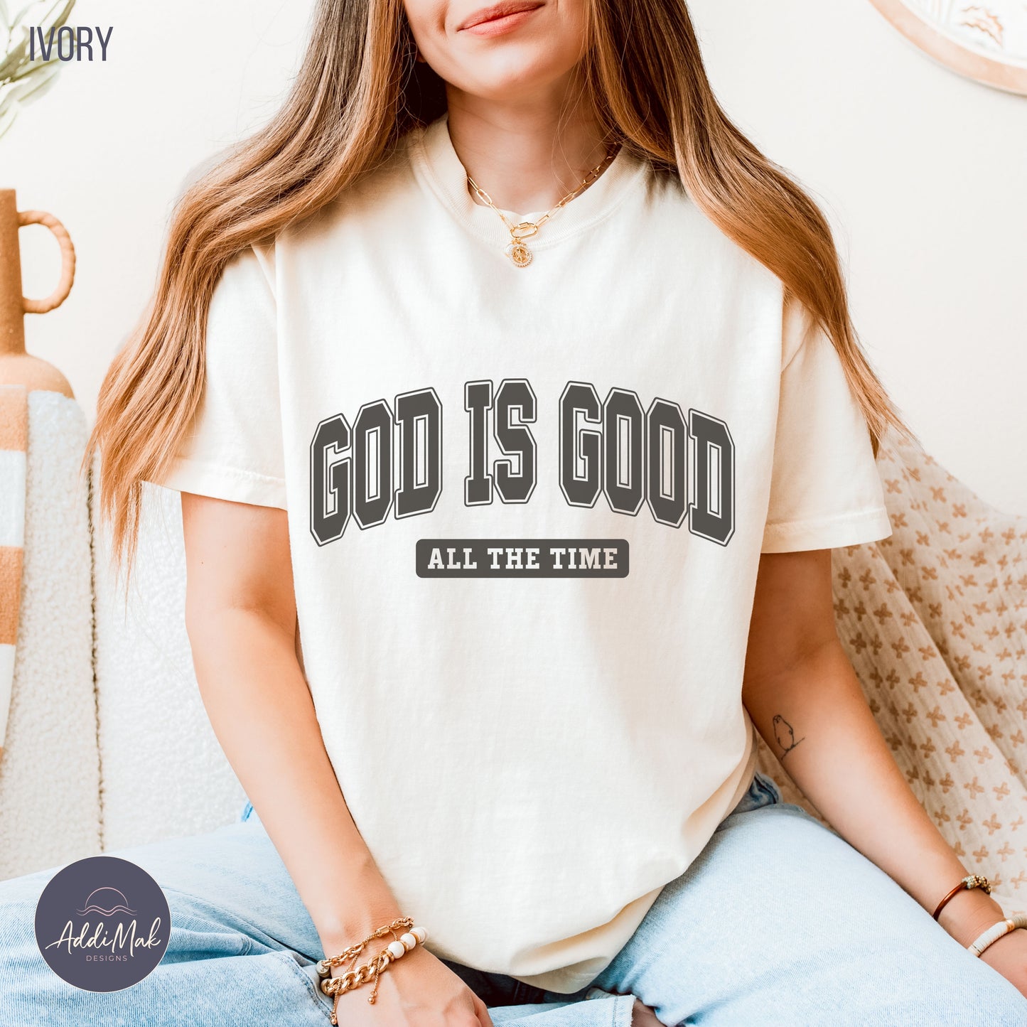 God is Good All The Time Varsity T-Shirt
