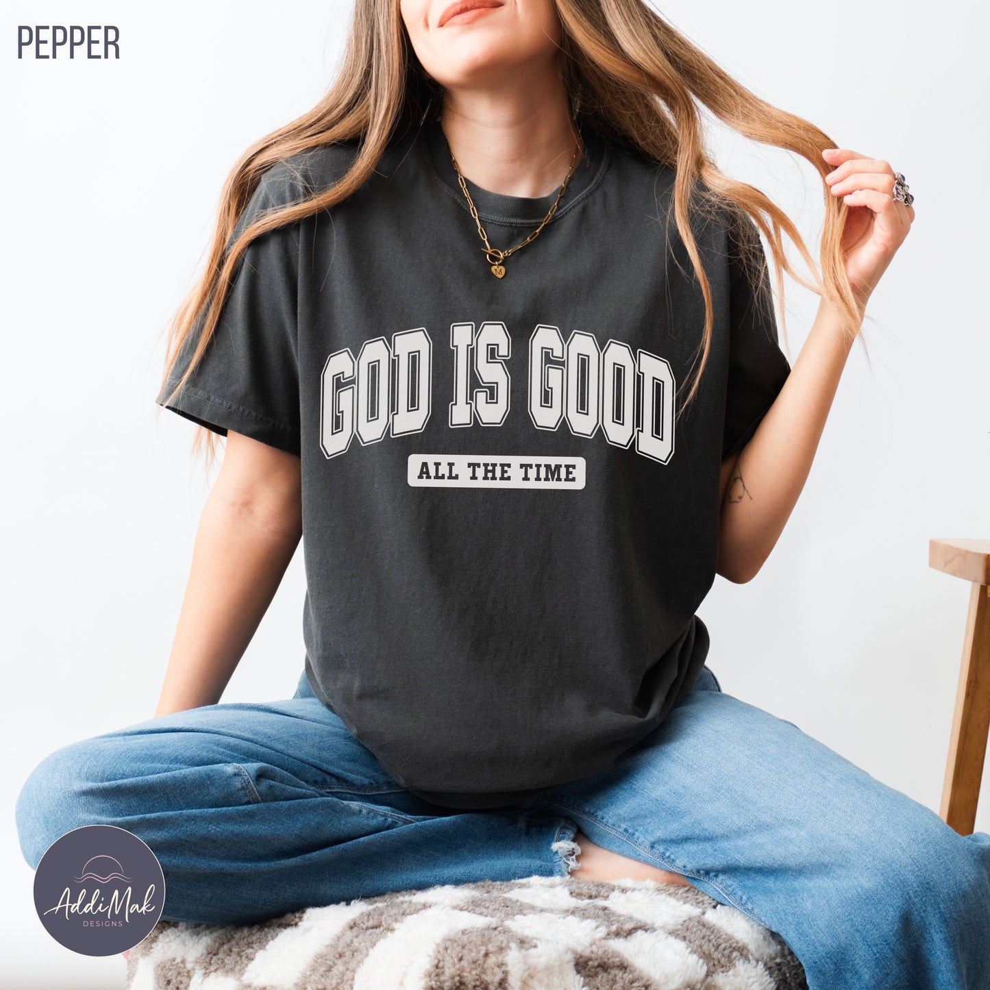 God is Good All The Time Varsity T-Shirt