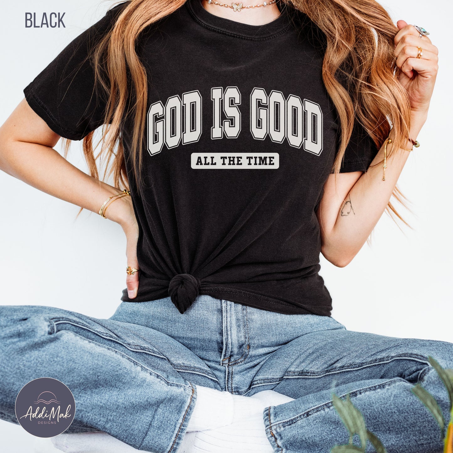 God is Good All The Time Varsity T-Shirt