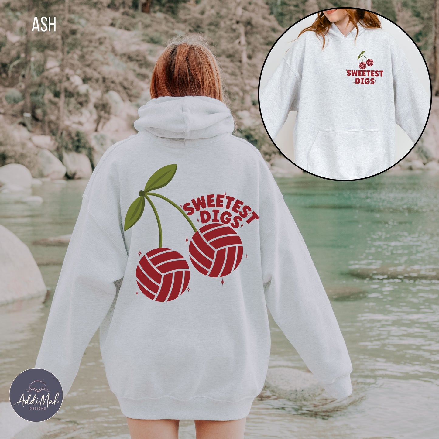 Cherry Bomb Volleyball Hoodie Printify