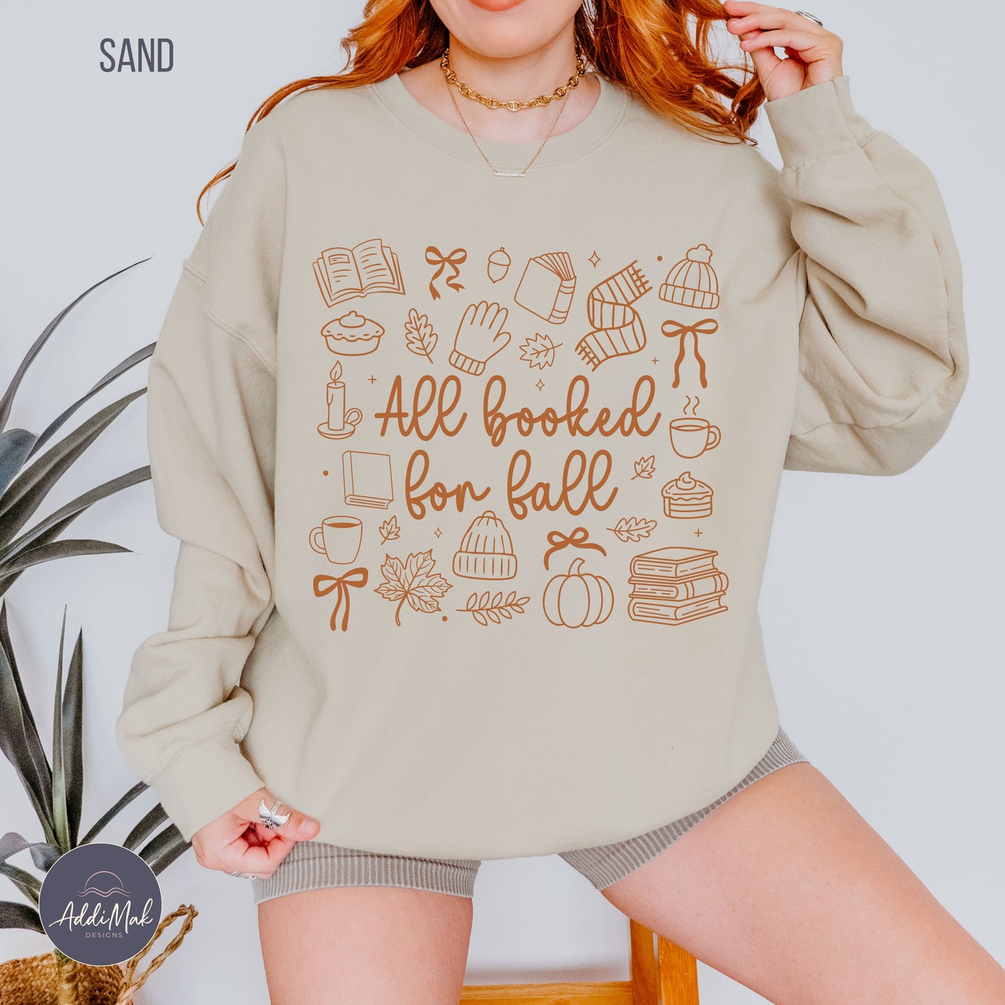 All Booked for Fall Doodle Sweatshirt