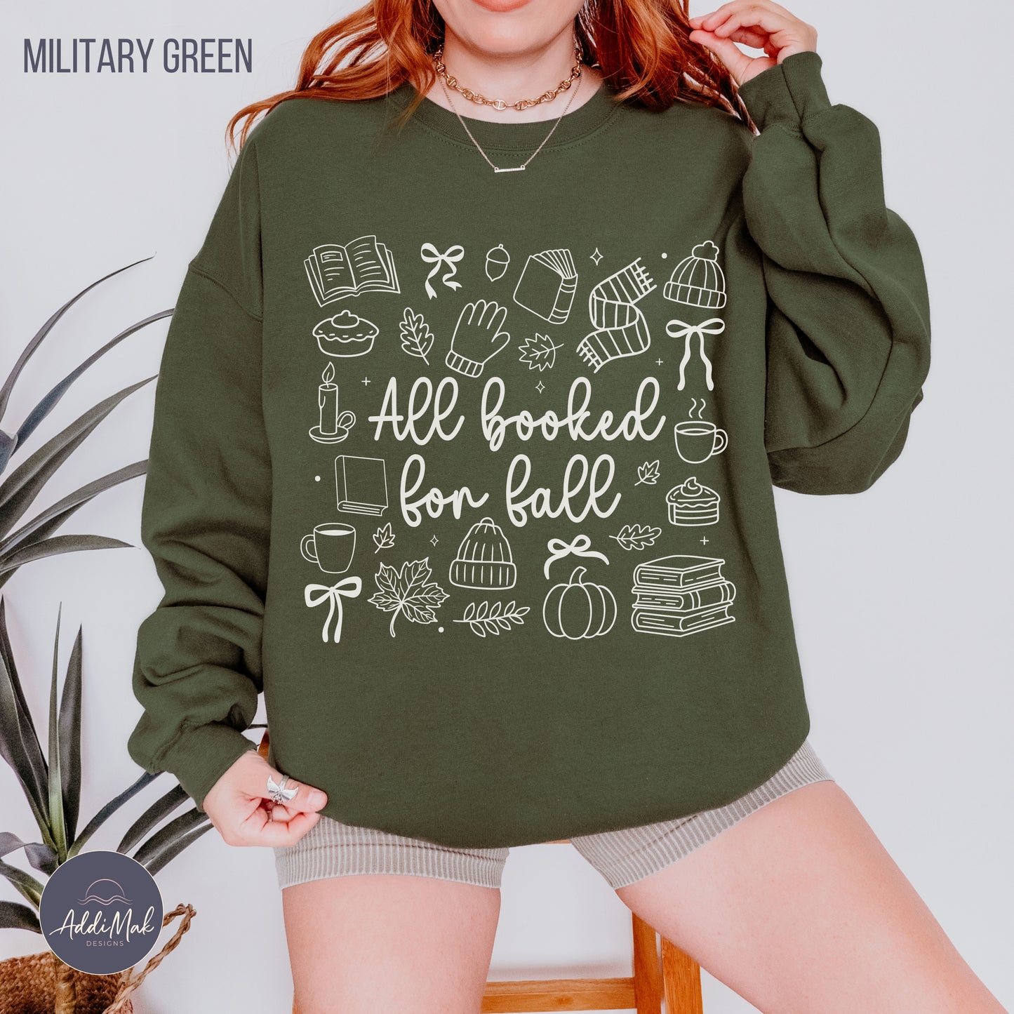 All Booked for Fall Doodle Sweatshirt