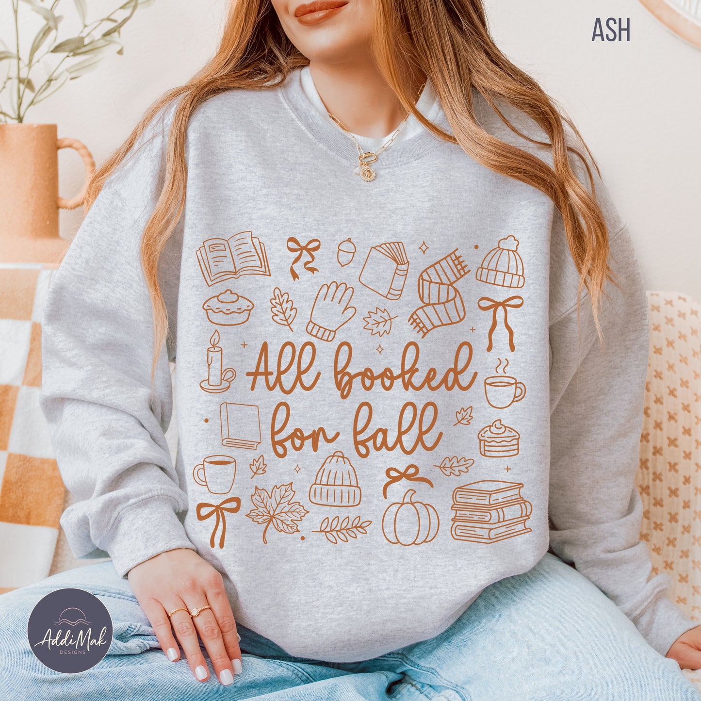 All Booked for Fall Doodle Sweatshirt