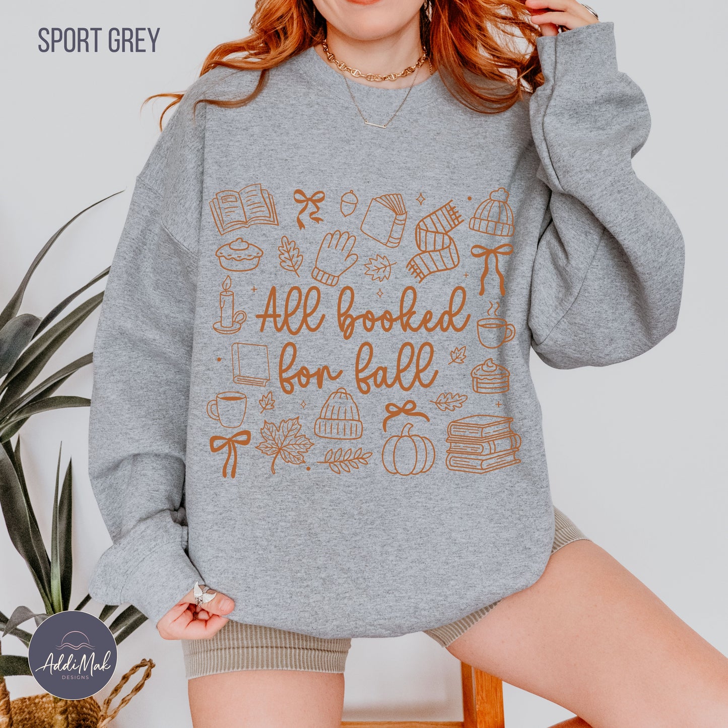 All Booked for Fall Doodle Sweatshirt