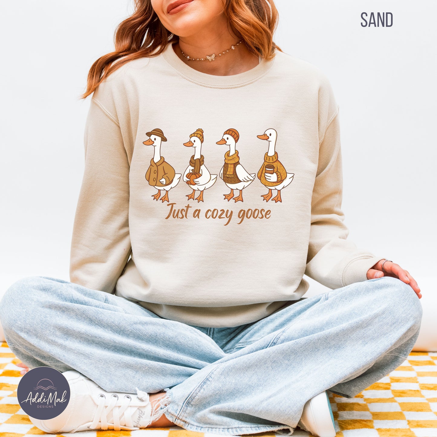 Cozy Goose Sweatshirt Fall Crewneck