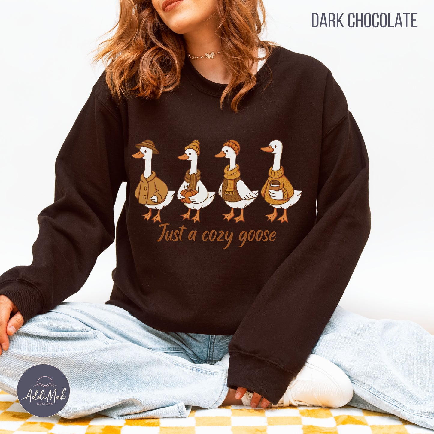 Cozy Goose Sweatshirt Fall Crewneck