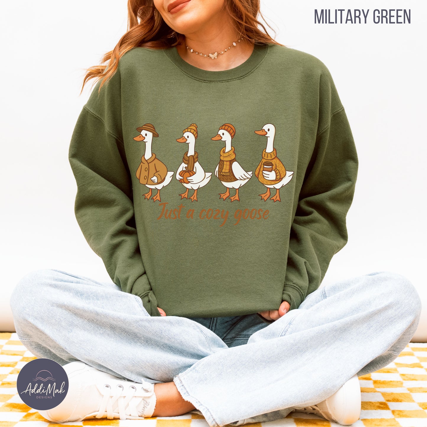Cozy Goose Sweatshirt Fall Crewneck
