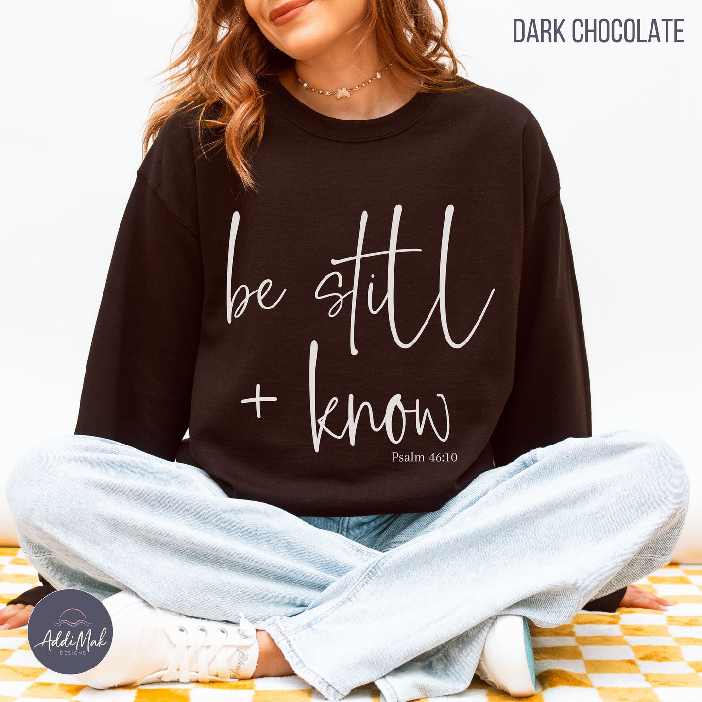 Be Still and Know Crewneck Sweatshirt Printify