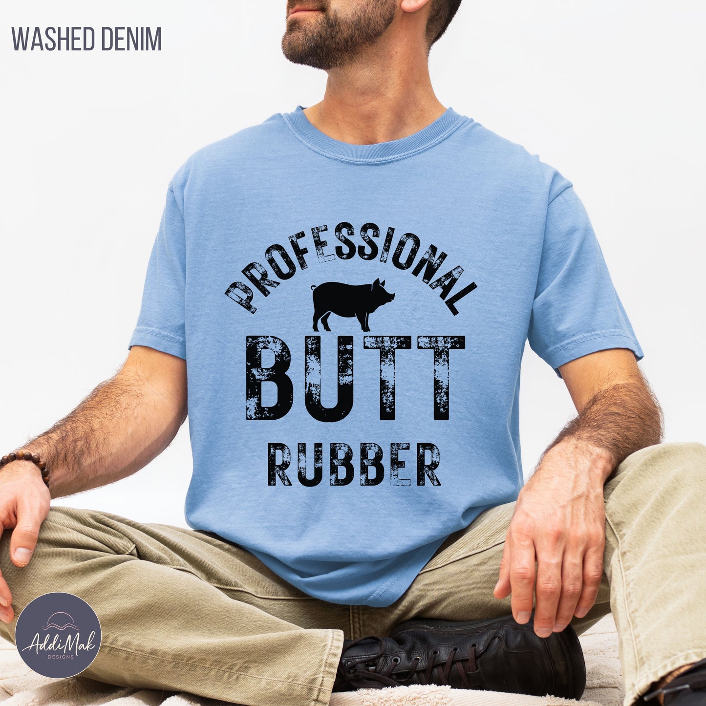 Professional Butt Rubber T-Shirt | Funny BBQ Shirt for Men | Pitmaster Gift | Grilling Dad Tee
